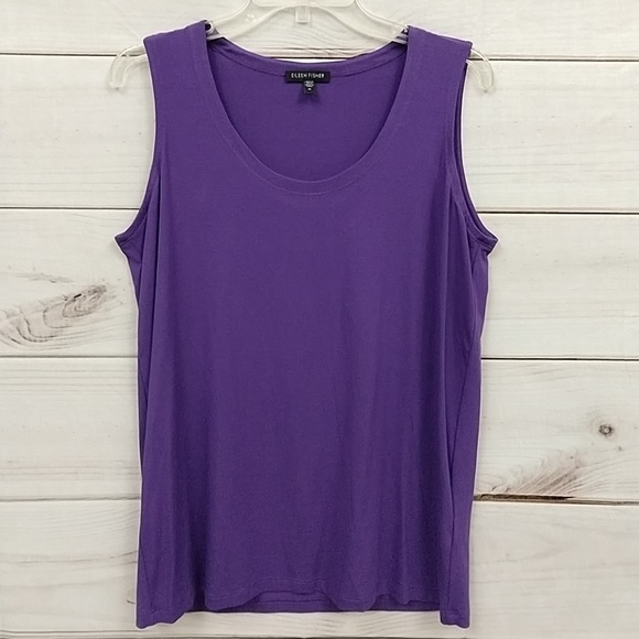 Eileen Fisher Scoop Neck Tank Top - Picture 1 of 5